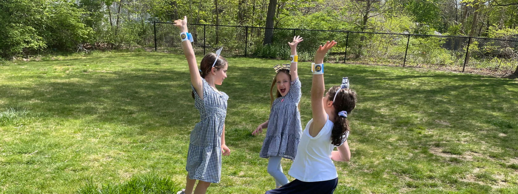 Students jumping for joy